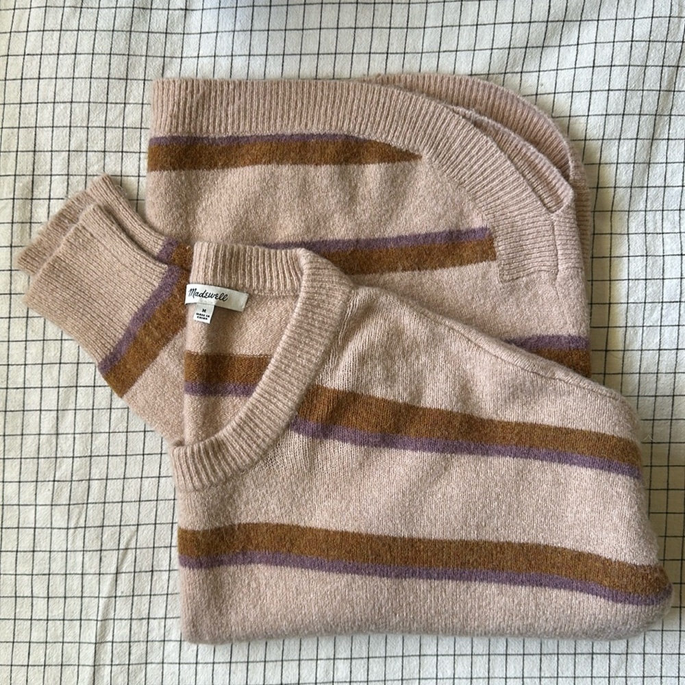 Madewell Striped Multicolor Sweater Size M